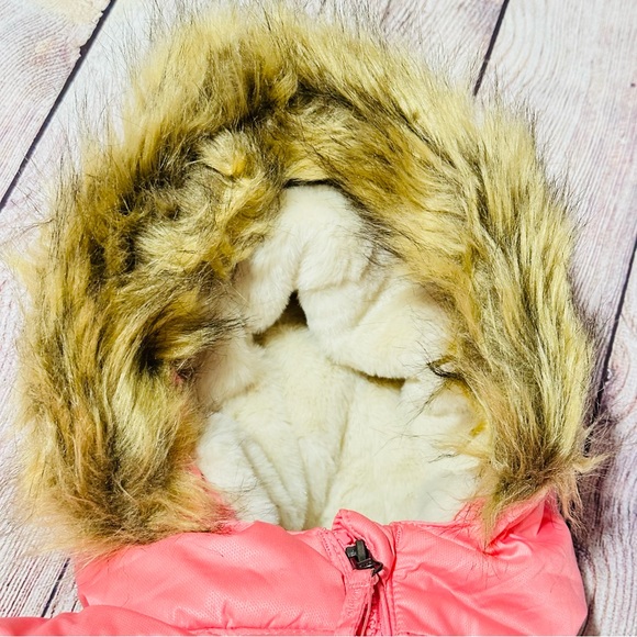 Land's End Hooded Youth Parka Jacket - Salt Washed Pink NEW - Picture 11 of 16